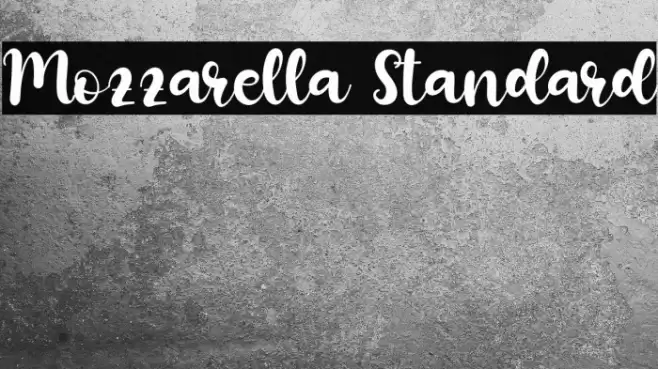 Mozzarella Standard Font examples