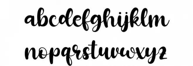 Mozzarella Standard Font LOWERCASE