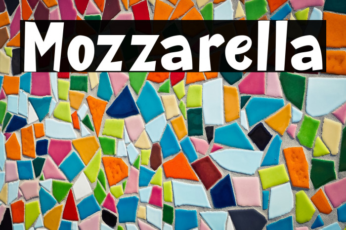 Mozzarella Font examples