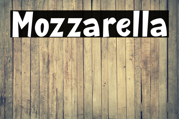 Mozzarella Font examples