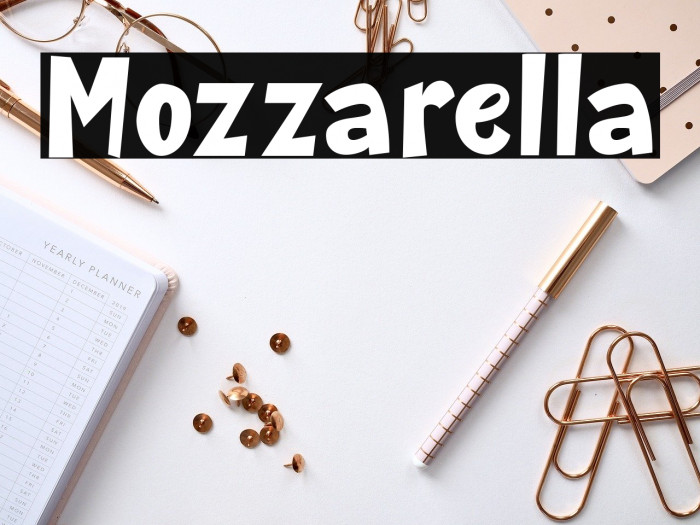 Mozzarella Font examples