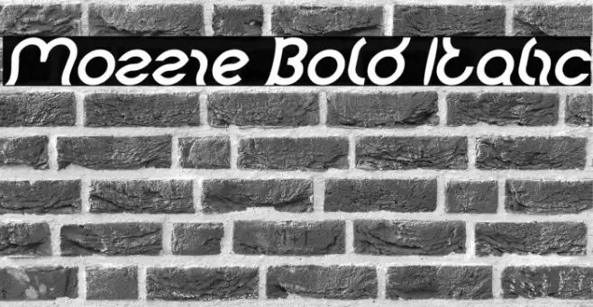 Mozzie Bold Italic Font examples