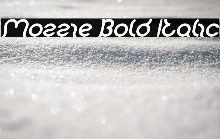 Mozzie Bold Italic Example 3