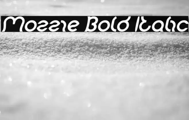 Mozzie Bold Italic Font examples
