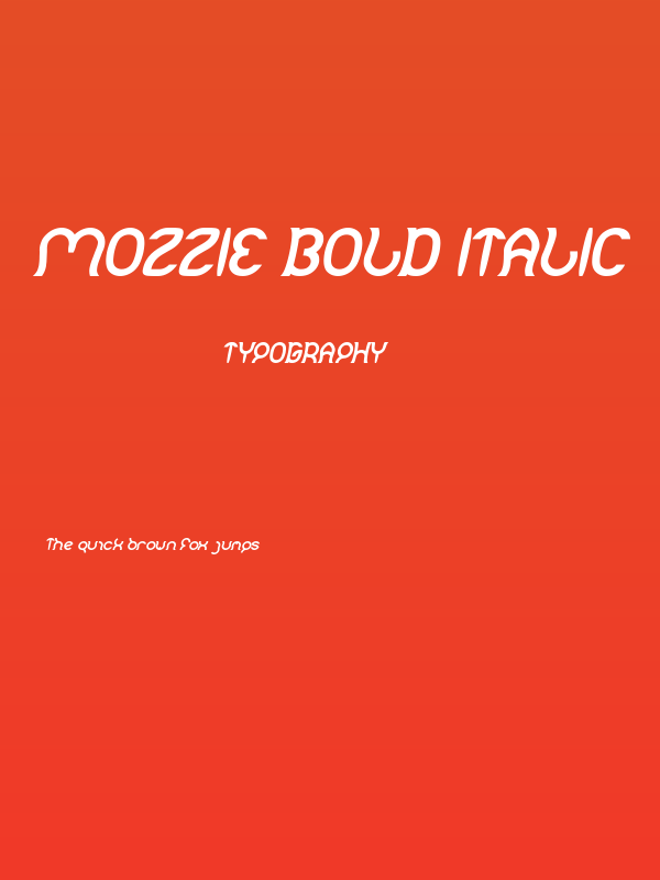 Mozzie Bold Italic Poster