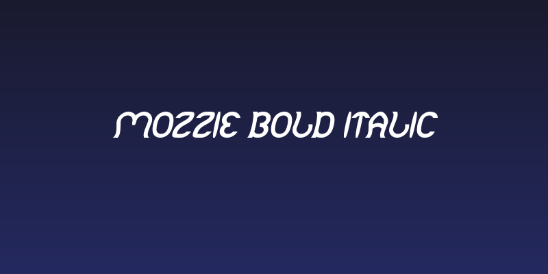 Mozzie Bold Italic Social Header