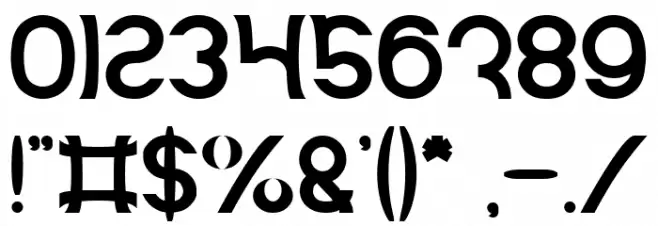 Mozzie Bold Font OTHER CHARS