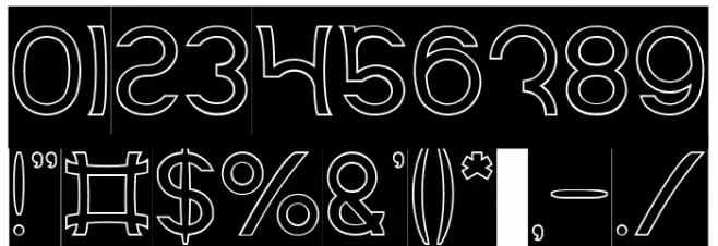 Mozzie-Hollow-Inverse Font OTHER CHARS