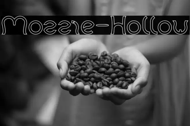 Mozzie-Hollow Font examples