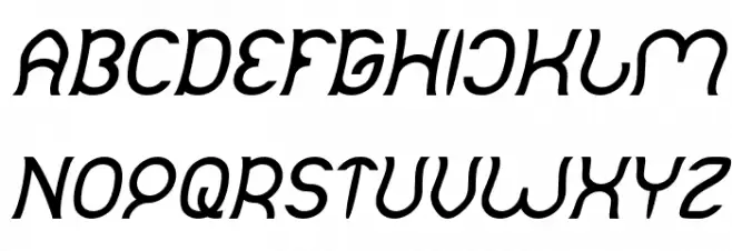Mozzie Italic फ़ॉन्ट अपरकेस