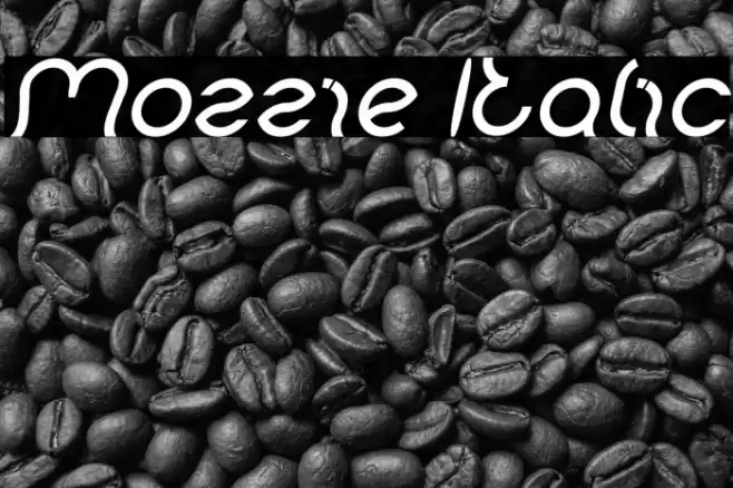 Mozzie Italic Font examples