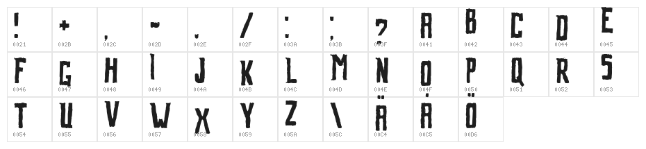mOrinPack2 Character Map