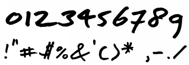 moanHand Font OTHER CHARS