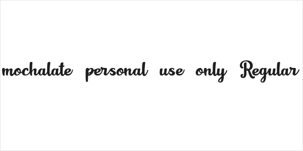 mochalate personal use only Regular Logo