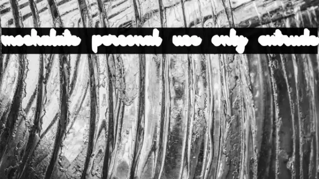 mochalate personal use only extrude Font examples