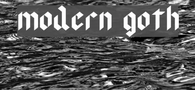 modern goth Font examples