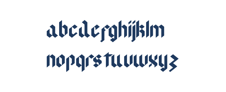 modern goth Lowercase
