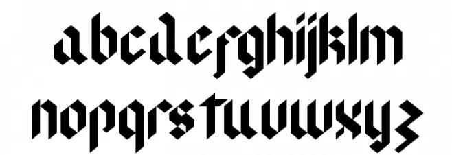 modern goth Caratteri MINUSCOLO