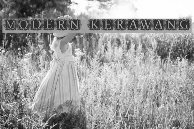modern kerawang Font examples