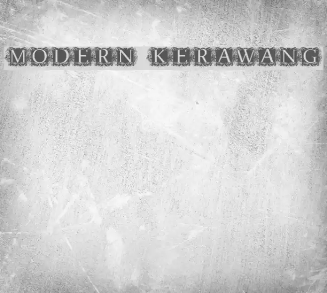 modern kerawang Font examples