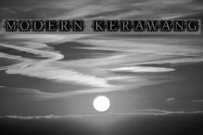 modern kerawang Font examples