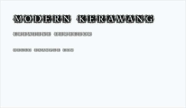modern kerawang Business Card