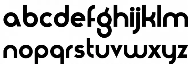 moderna Font Litere mici