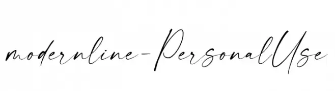 modernline - Personal Use  Frei Schriftart Herunterladen