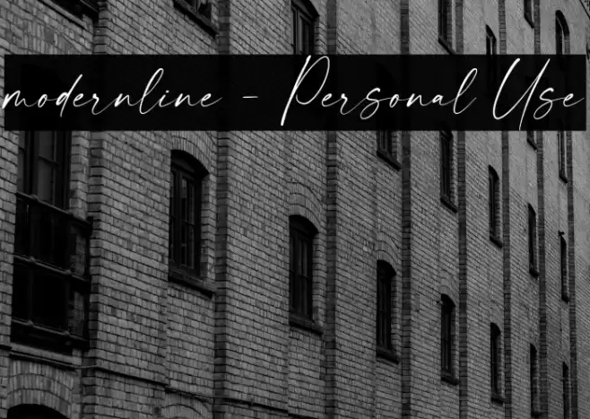 modernline - Personal Use Font examples