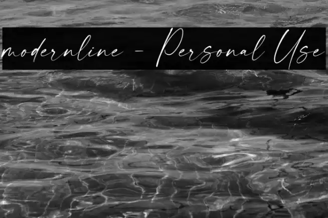 modernline - Personal Use Font examples