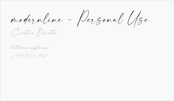 modernline - Personal Use Business Card