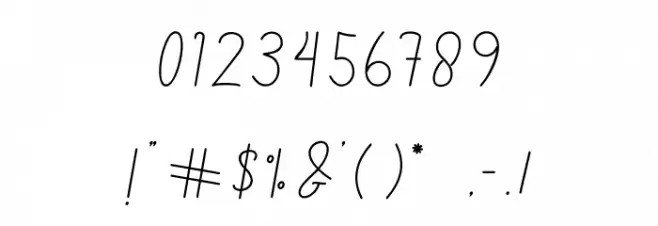 modistascript Font OTHER CHARS