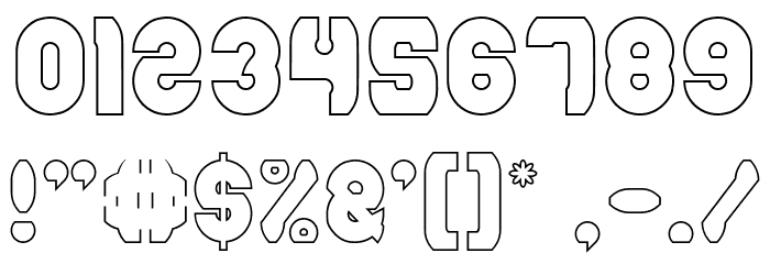 mohr-Hollow Font OTHER CHARS