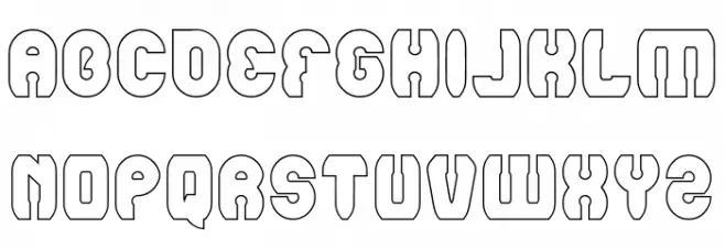 mohr-Hollow 字体 大写