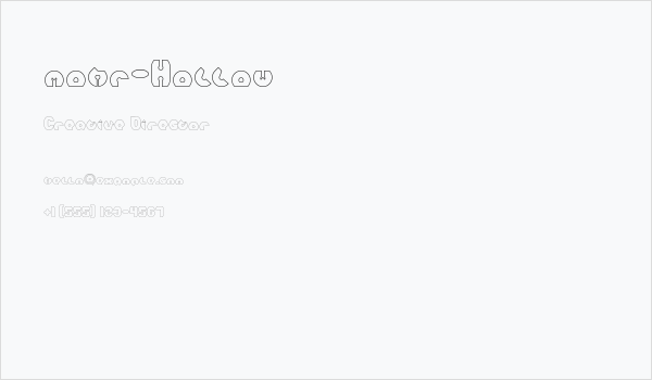 mohr-Hollow Business Card