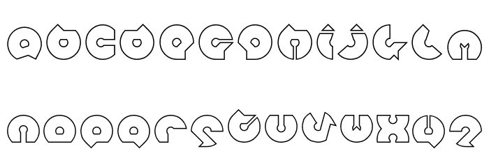 mohr-Hollow Font LOWERCASE