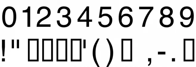 moi Font OTHER CHARS