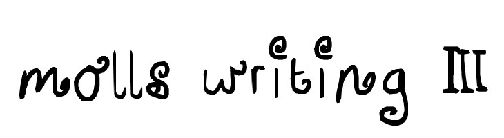 molls writing 3  नि: शुल्क फ़ॉन्ट्स डाउनलोड