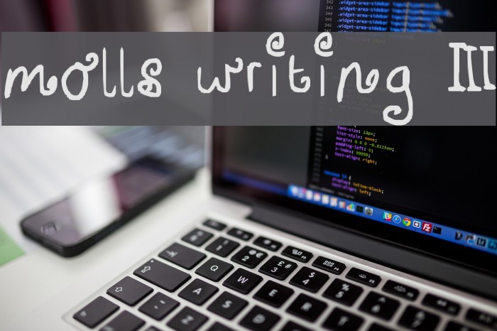 molls writing 3 Font examples