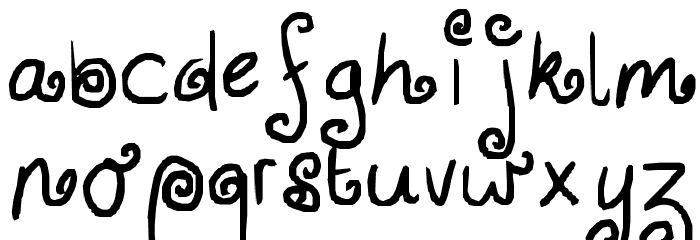 molls writing 3 Font LOWERCASE