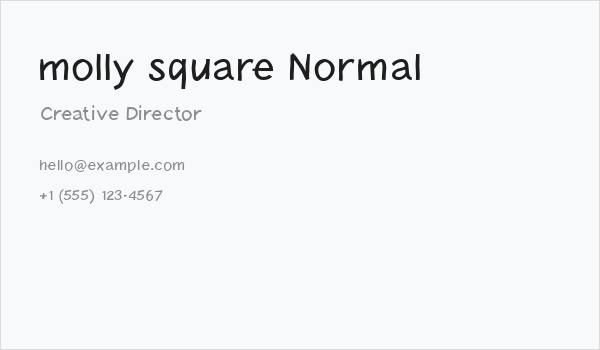 molly square Normal Business Card