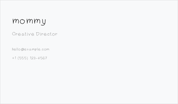 mommy Business Card