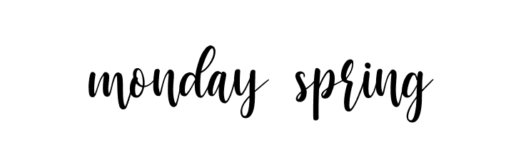 monday spring  font caratteri gratis