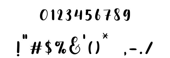 monday spring Font OTHER CHARS