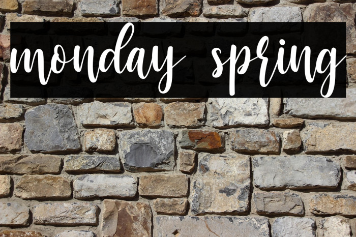 monday spring Example 1