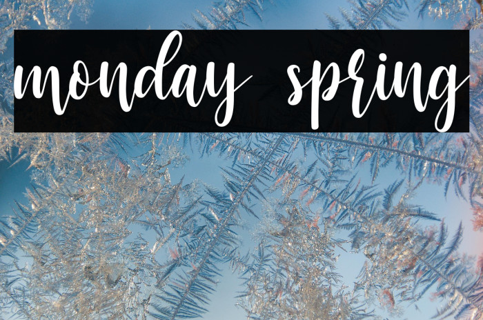 monday spring Example 2
