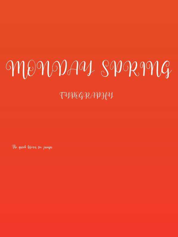 monday spring Poster