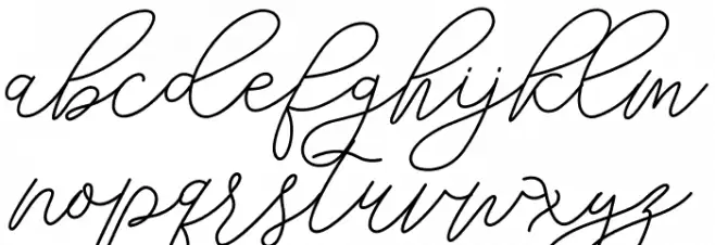 mondayline Schriftart Kleinbuchstaben