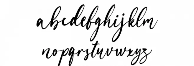 mondeste Schriftart Kleinbuchstaben