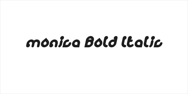 monica Bold Italic Logo